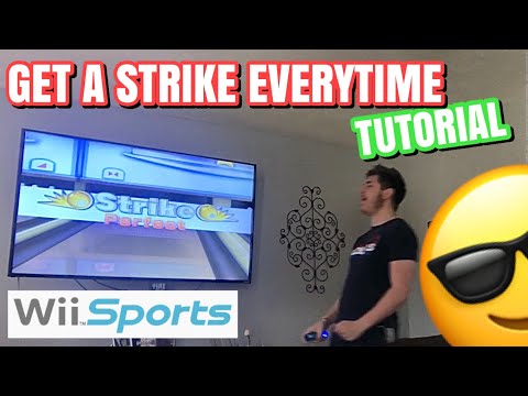 The best way to get a strike on wii sports bowling! (in depth tutorial + perfect game)