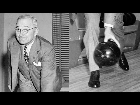 President truman opens first white house bowling alley