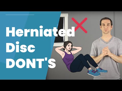 Exercises to avoid for herniated discs and sciatica