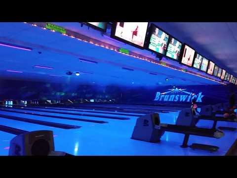 Cosmic bowling ~ aka disco bowling.