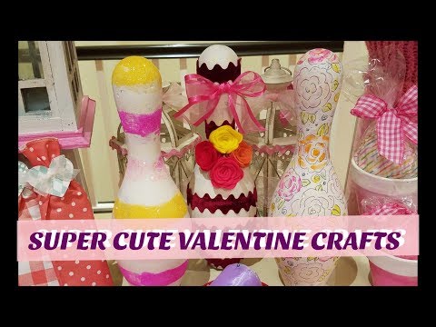 Diy valentine crafts | cute bowling pin decor | party decor ideas &amp; tips