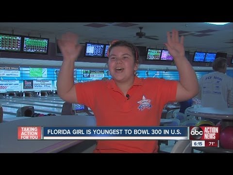 Florida girl youngest to bowl 300 in us