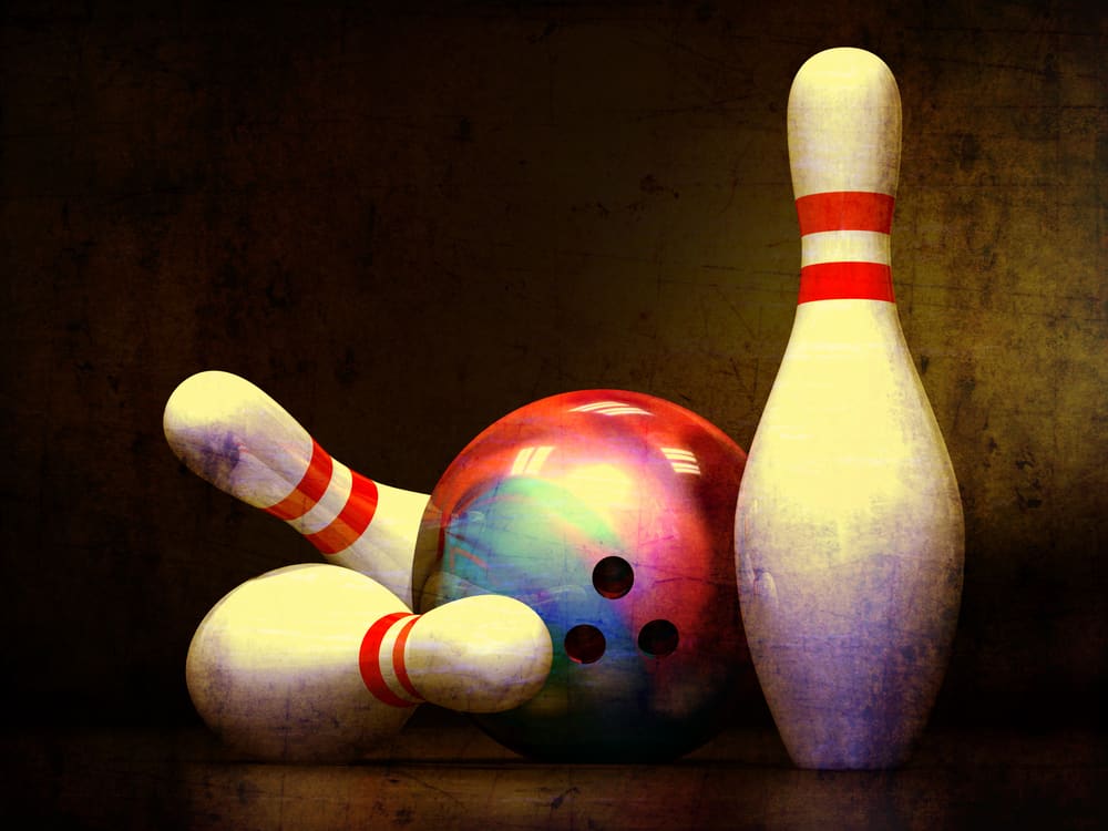 Straight line bowling and hooking balls are spares system