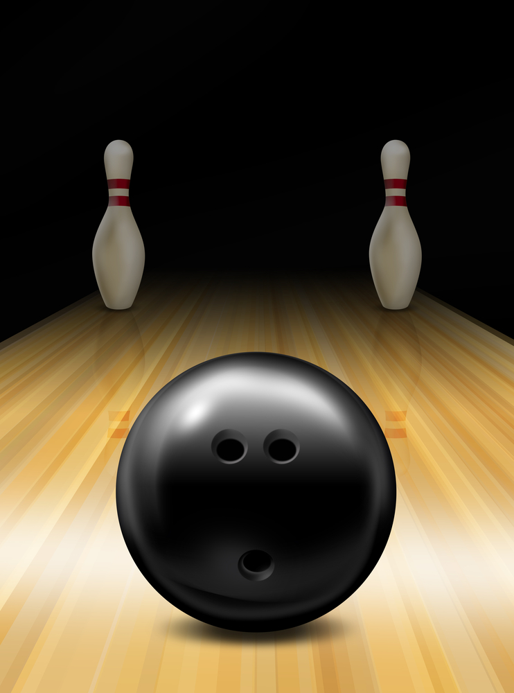 A straight ball or spare ball is needed to clean up this split.