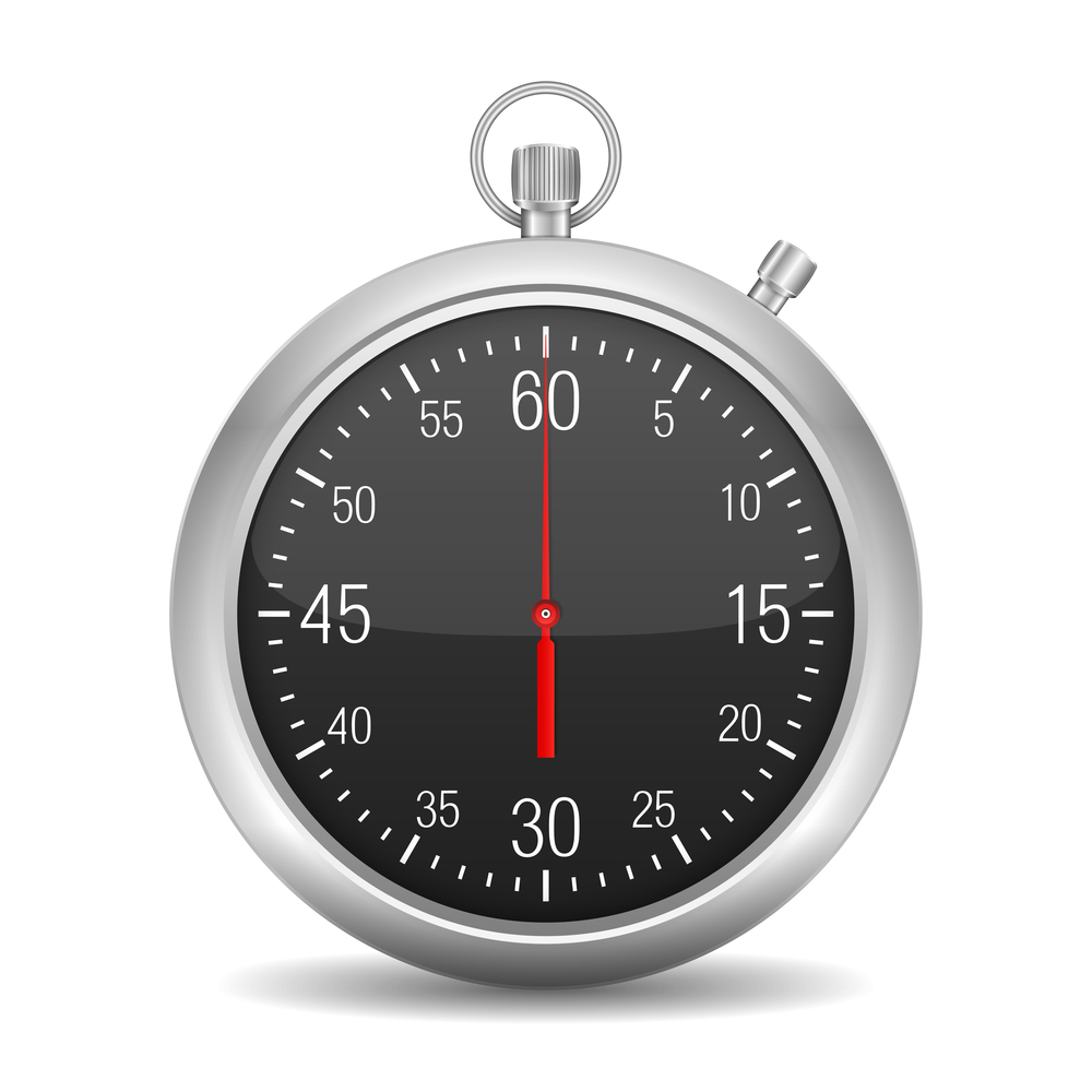 Image is of a stop watch at 60 seconds. As it relates to the bowling, it signifies how long does a game of bowling take.