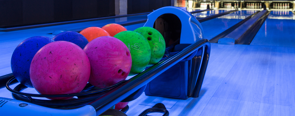 Not only are the lights neon, but the bowling ball will glow as well.
