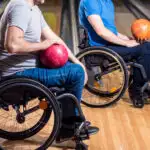 Bowling with bumpers is approriate for those who need assitance