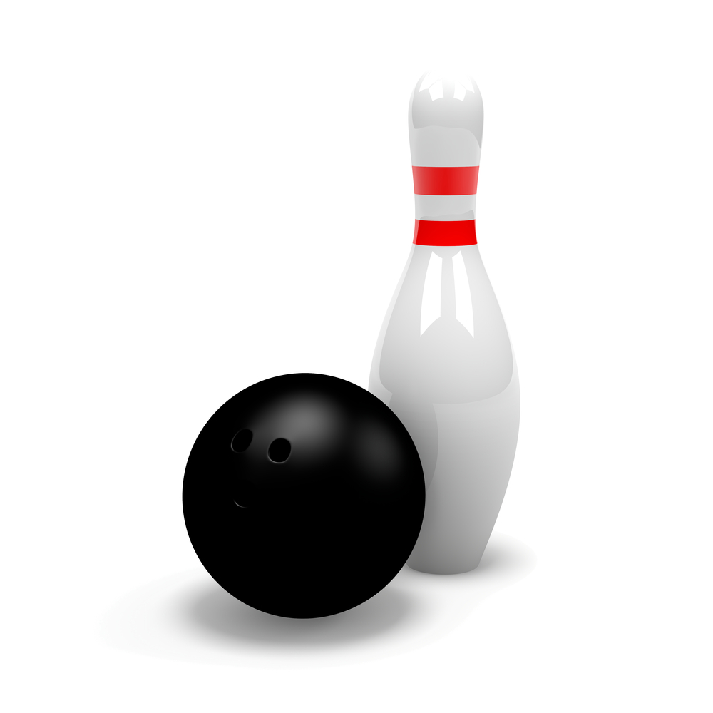 The bowling ball was thrown by a left handed bowler and passed the single pin on the lane.