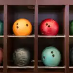 The wooden shelf of house balls was cleaned with a homemade bowling ball cleaner.
