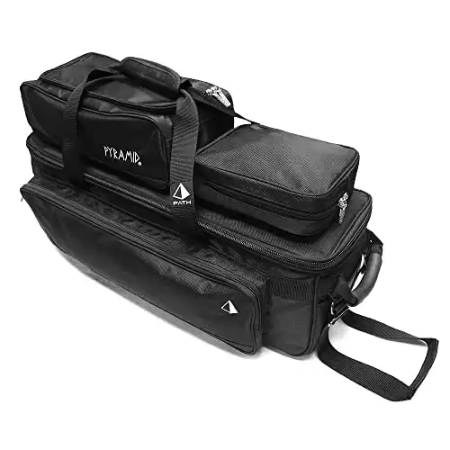 Pyramid path triple tote roller plus bowling bag