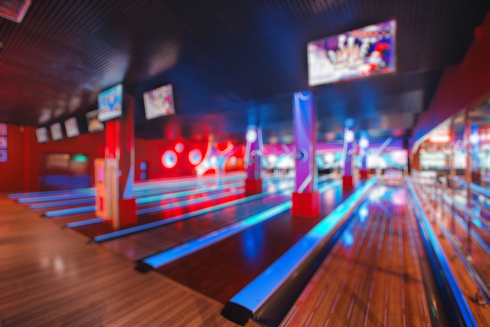 The bowling lanes include timed games, so the kids will play video games afterward.