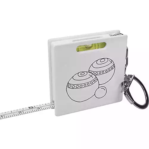 Azeeda 'lawn bowls' keyring tape measure/spirit level tool (km00016278)