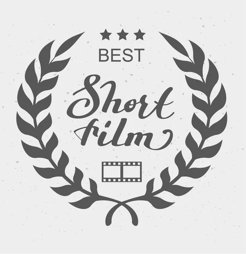 Best short film script enclosed in greek wreath and three stars for the 3 short films about bowling.
