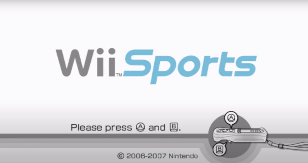 Nintendo wii sport bowling game on white background with the wiimote.