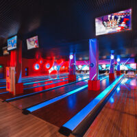 Red Rock Bowling is the largest luxury bowling center in las vegas, has floors and walls that light up