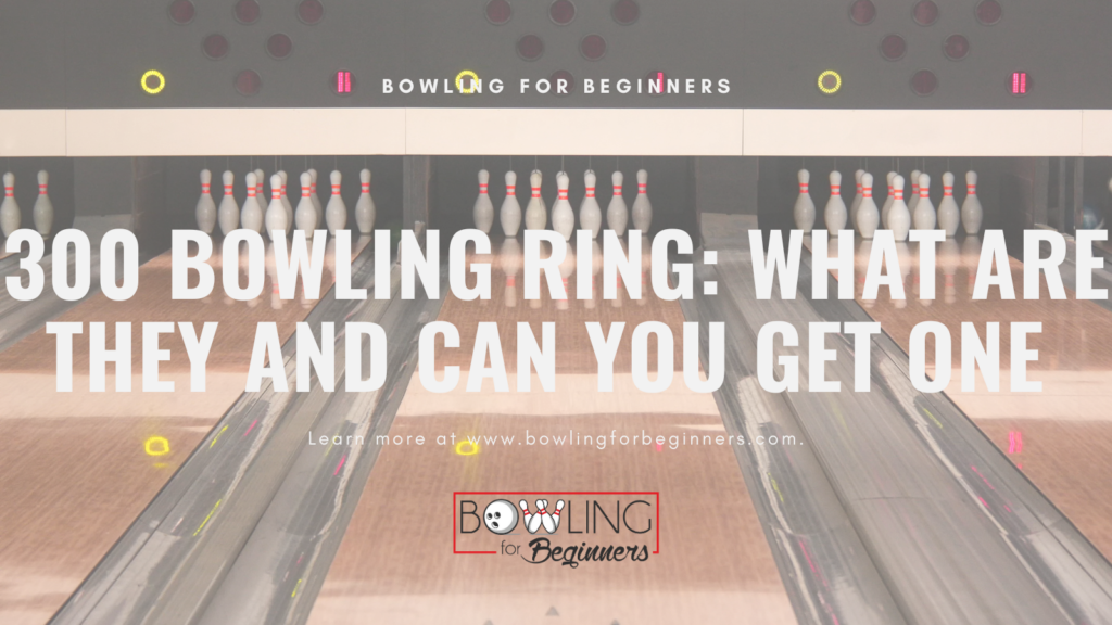 300 bowling ring letters with a bowling alley as the backdrop