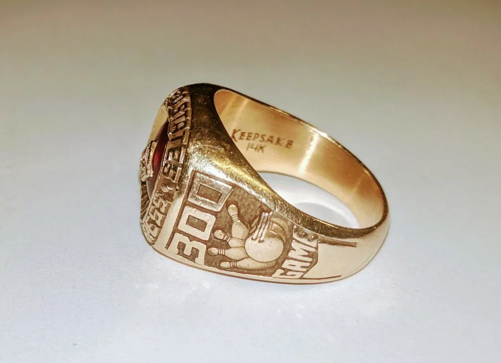 Usbc 300 bowling rings are costomized orders that depict the organization, 300 and a gem
