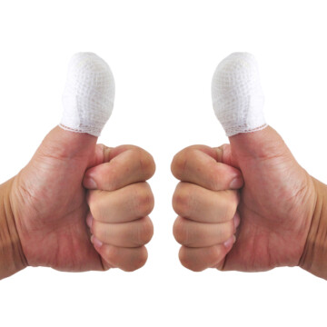 Bowling accessory thumb sock