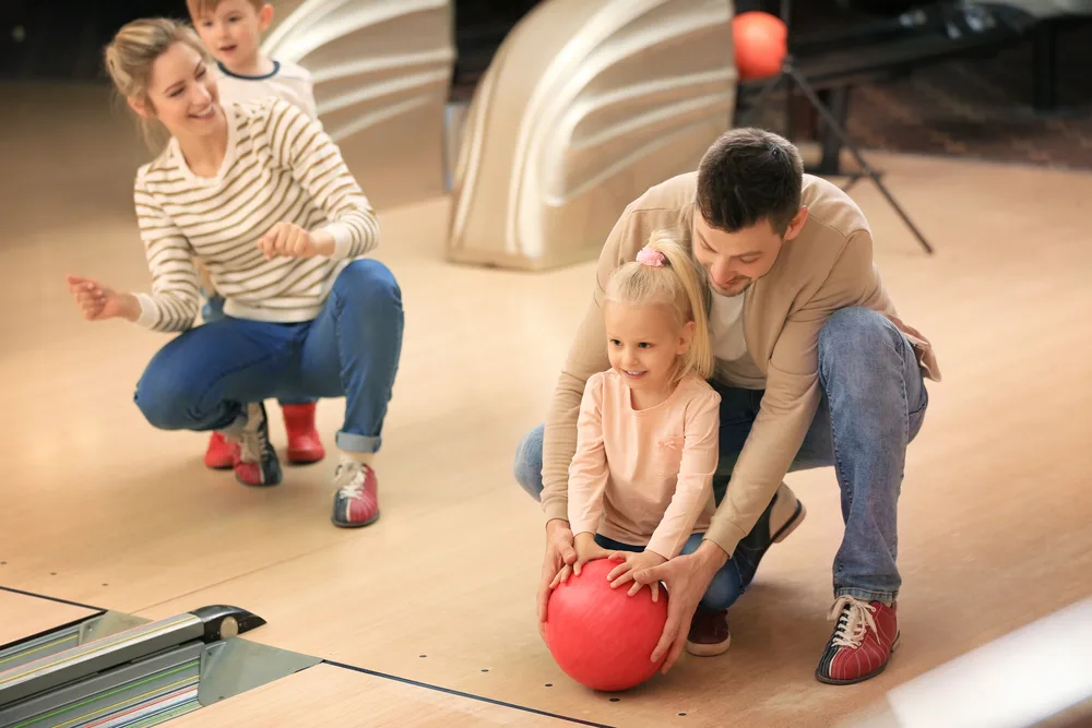Family fun night at the bowling alley during the off peak hours were perfect for this family