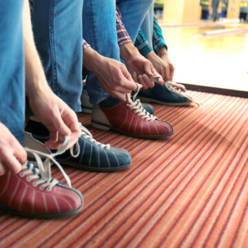 Can i wear bowling shoes outside with friends