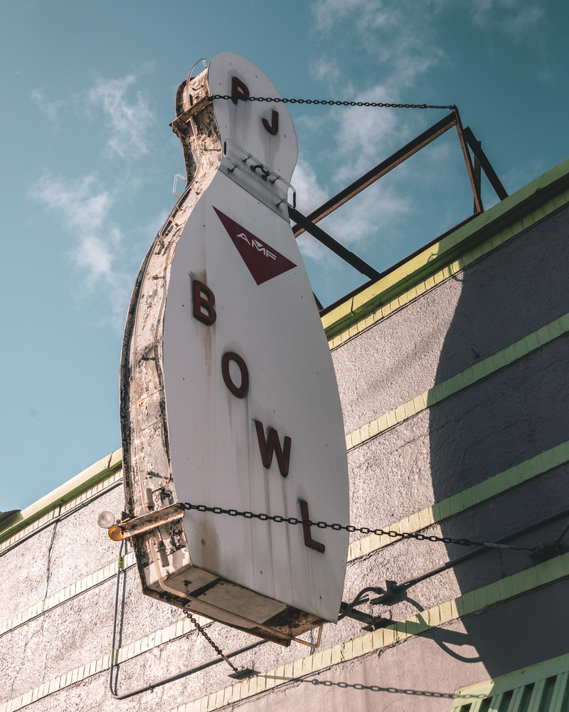 Existing bowling alley sign will cost a few thousand dollars to replace