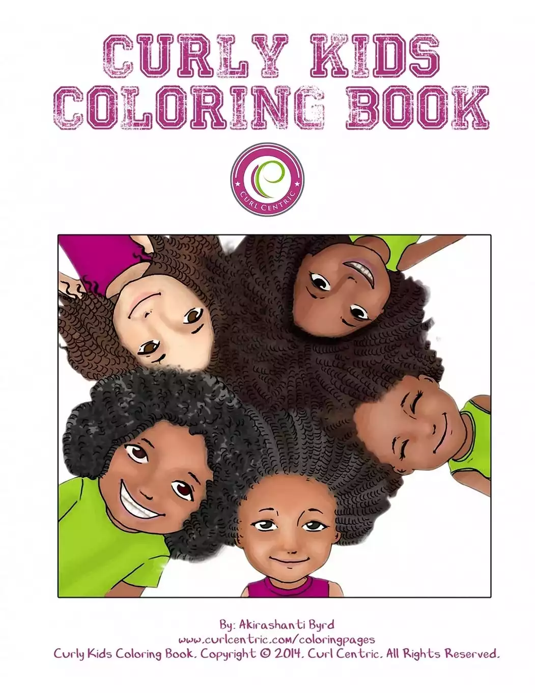 Curly kids coloring book