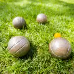 Bocce balls on grass
