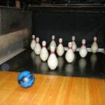 Duckpin bowling ball and lane