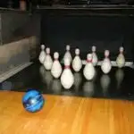 Duckpin bowling ball and lane