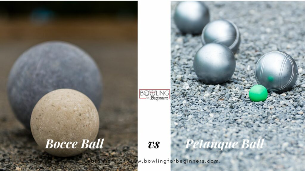 The playing field for both petanque and traditional bocce is outdoors on gravel.