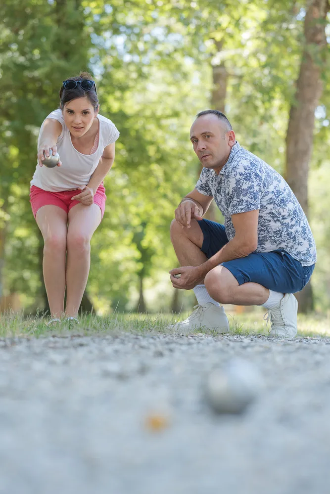 People play bocce and leisure boules as traditionally played