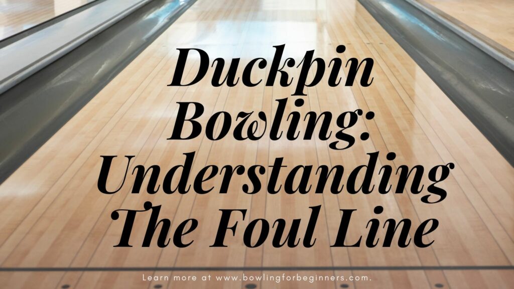 Bowling lane showing the foul line that should not be crossed when bowling