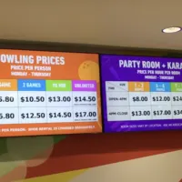 Round1 Bowling Prices per Person - Monday through Thursday