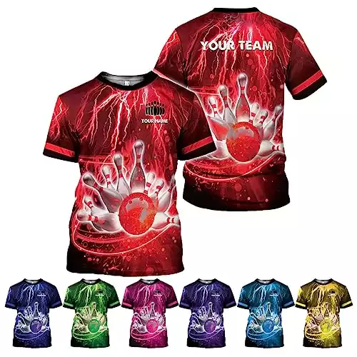 Personalized name bowling shirts