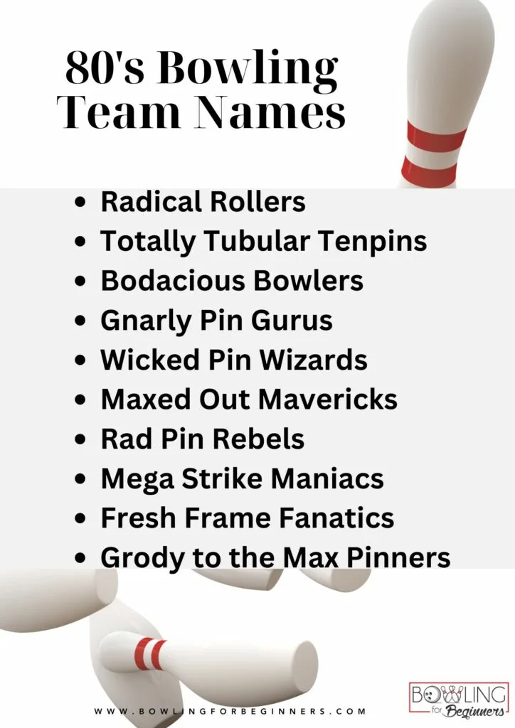 80s bowling team names