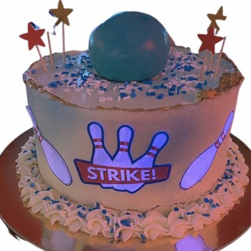 Bowling cake moms birthday cake 1