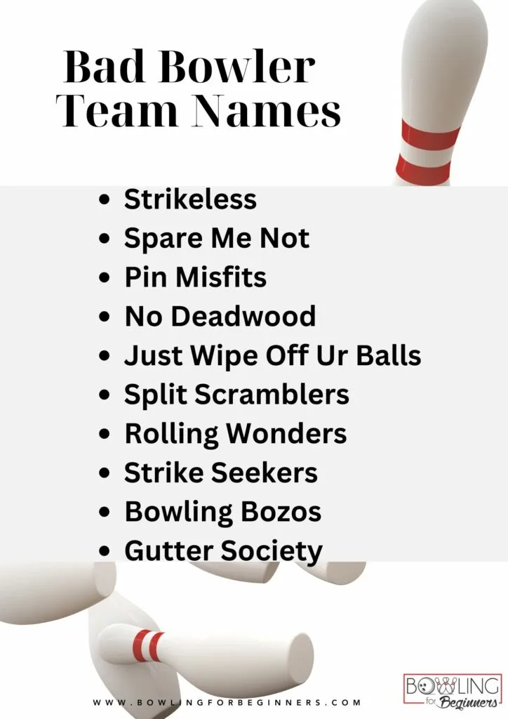 Bowling team names for bad bowlers