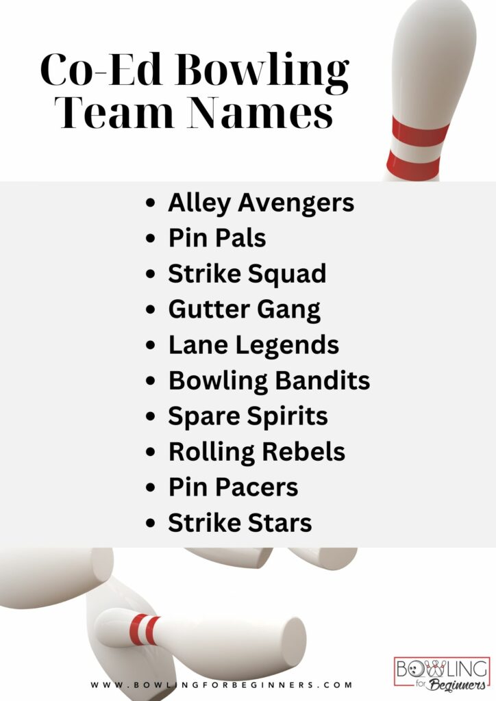 Co ed bowling team names