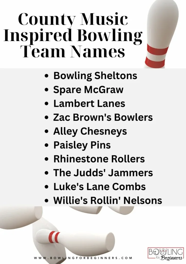 County music bowling team names