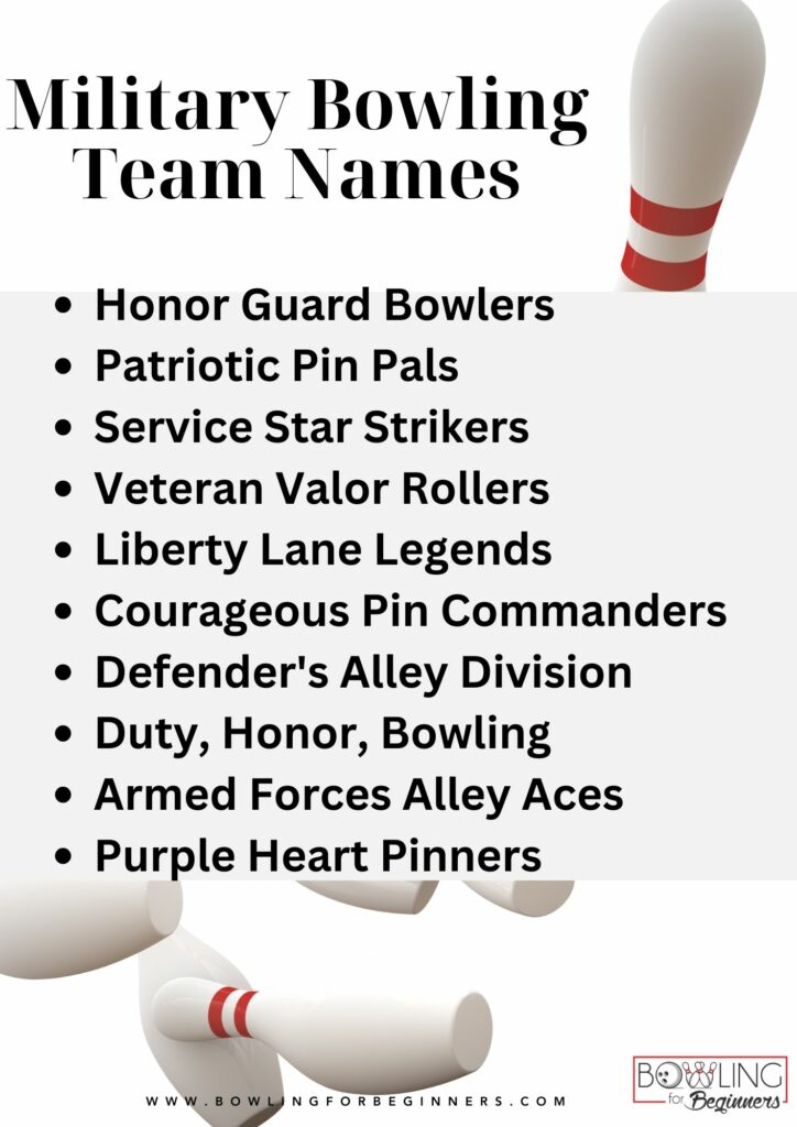 Military bowling team names