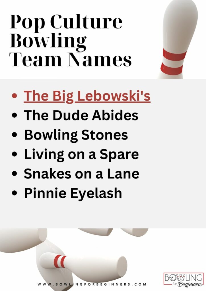 Pop culture bowling team names 1