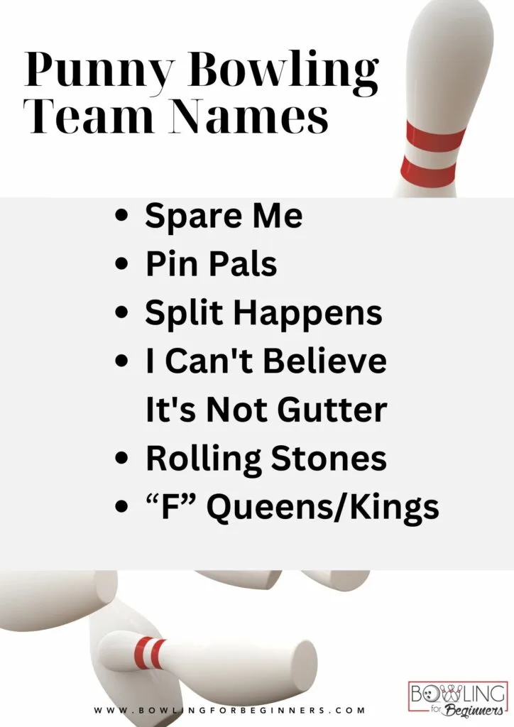 Punny bowling team names