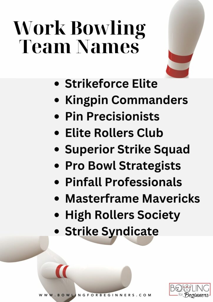 Work bowling team names
