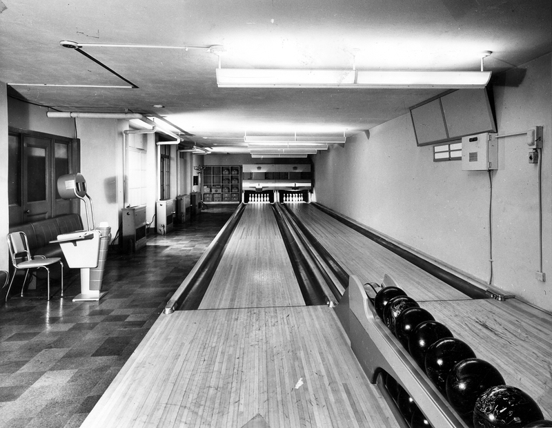 This two lane bowling alley, constructed during the truman administration was built with the white house staffers in mind
