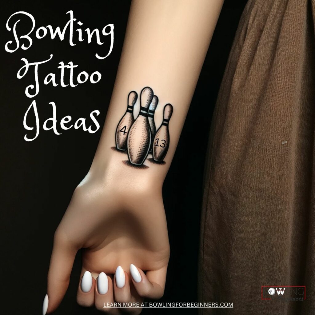 6 bowling tattoo ideas simple 4 pins on the bottom wrist
